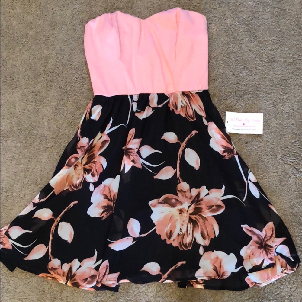Small pink floral dress
